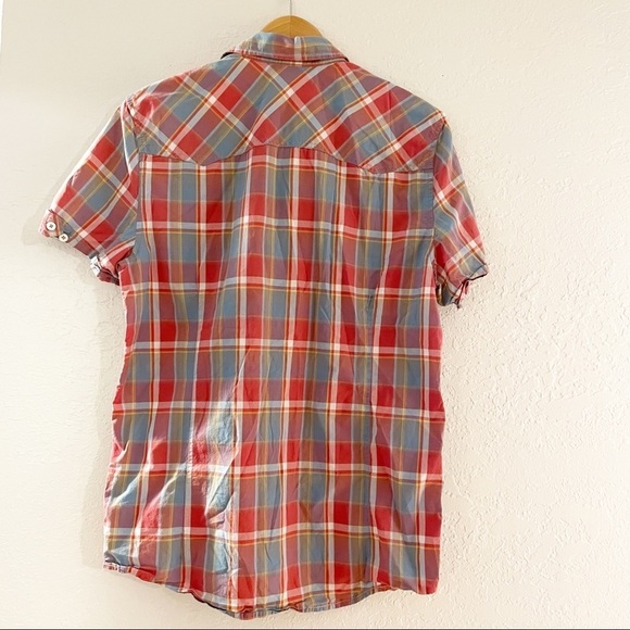 Buffalo David Bitton Boys' Big Short Sleeve‎ Button Down Shirt Size Medium - Picture 2 of 5